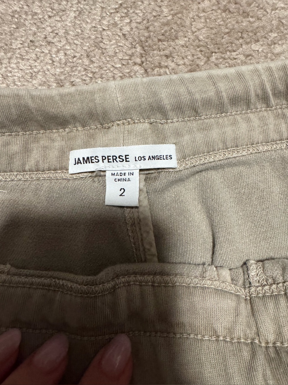 James Perse Taupe/Light Green Drawstring Lounge Pants